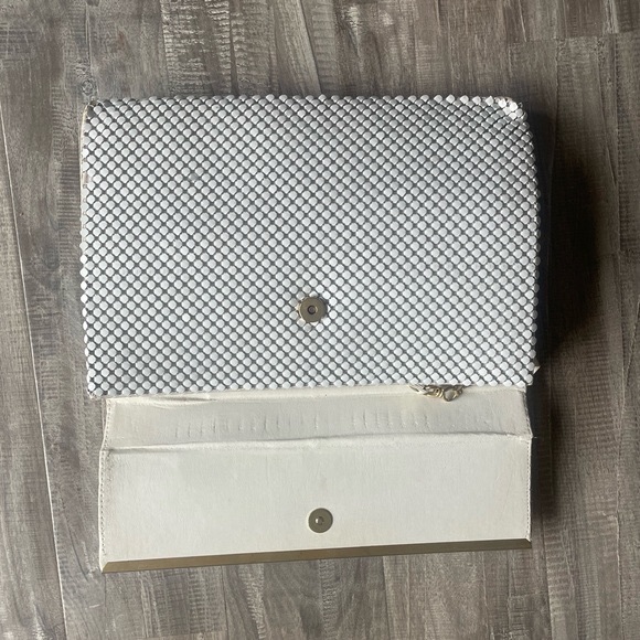 Vintage Metal Mesh Satchel Handbag White - Picture 3 of 10